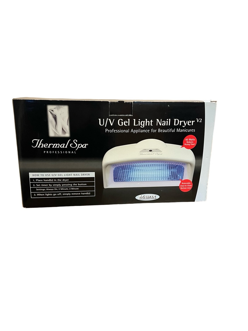 Thermal Spa Professional U/V Gel Light Nail Dryer V2 - White with Blue Light